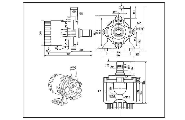 DC50K Dimensions