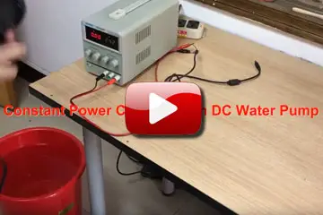 Demostración de rendimiento de una bomba de agua de CC de consumo de energía constante