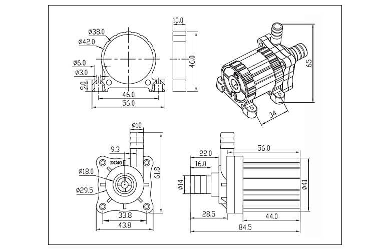 DC40 Dimensions