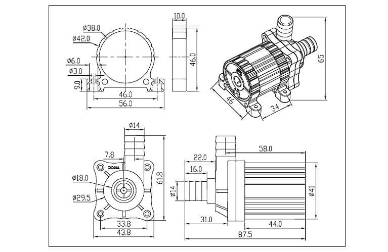 DC40A Dimensions