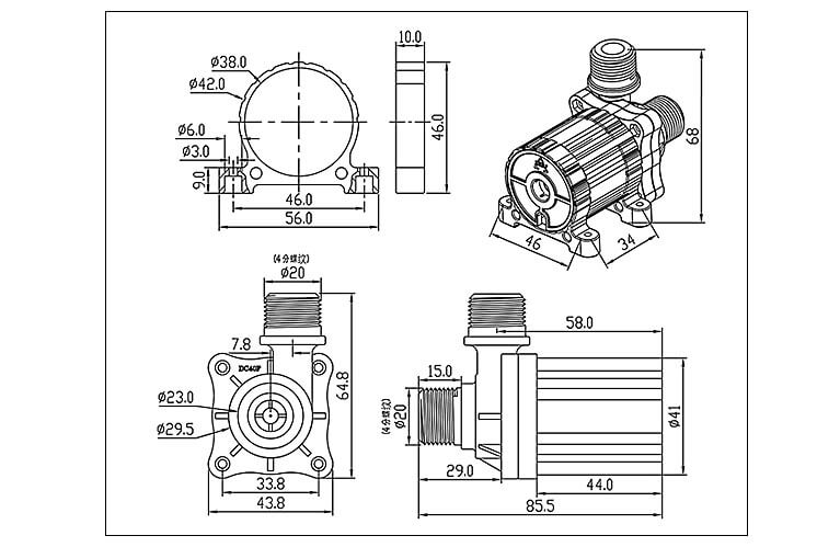 DC40F Dimensions