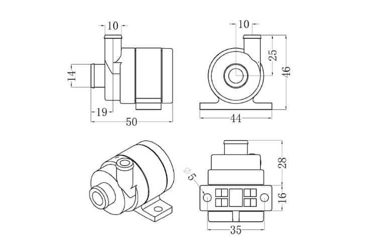 DC26B Dimensions