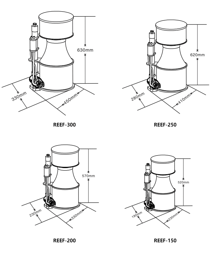 Protein Skimmer-Dimensions