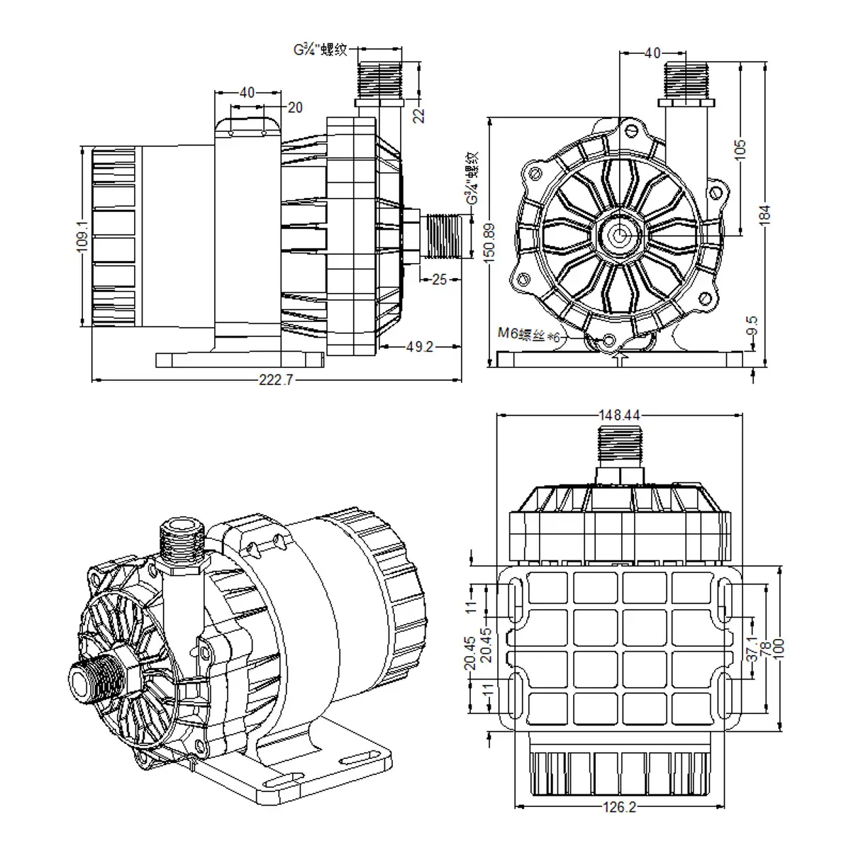 dc95e dimensions