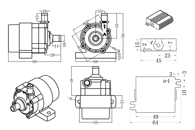 dc45b dimensions