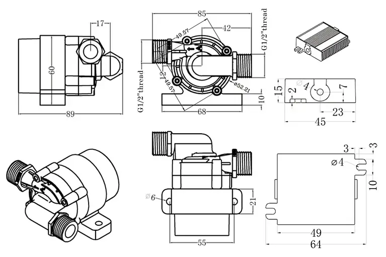 dc45c dimensions