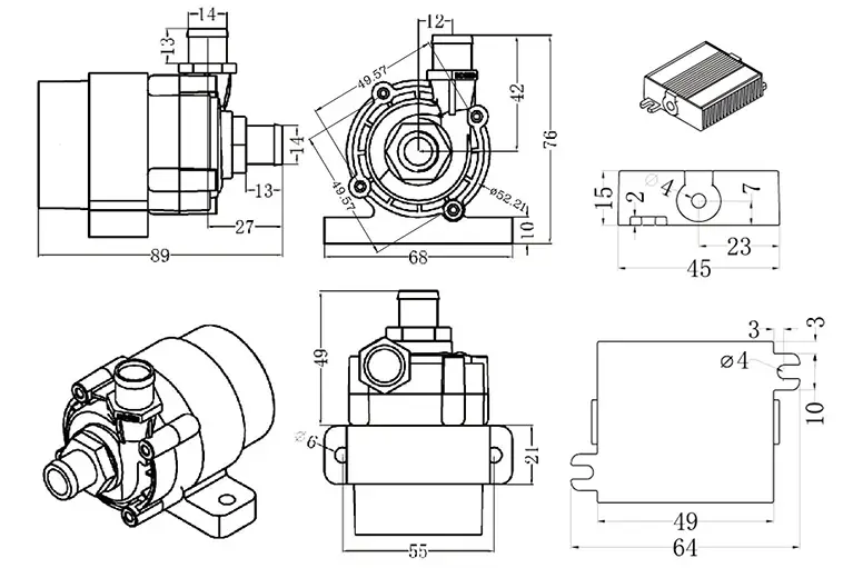 dc45d dimensions