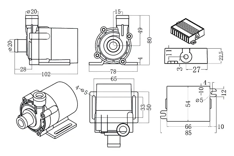 dc55b dimensions