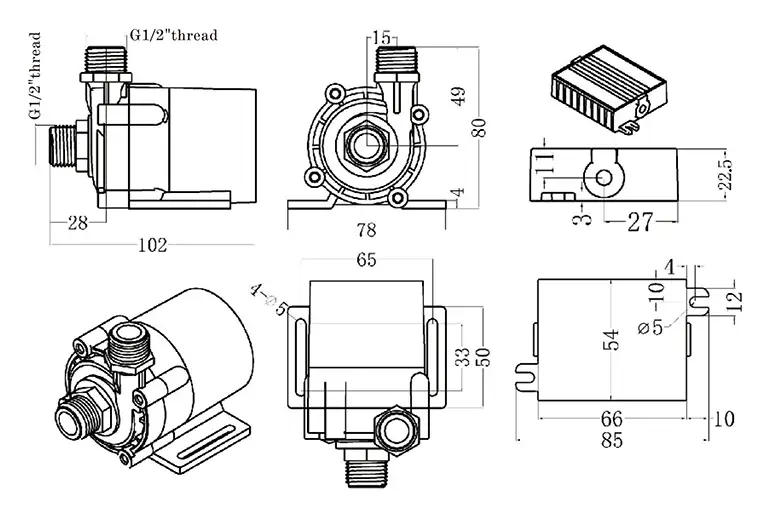 dc55e dimensions