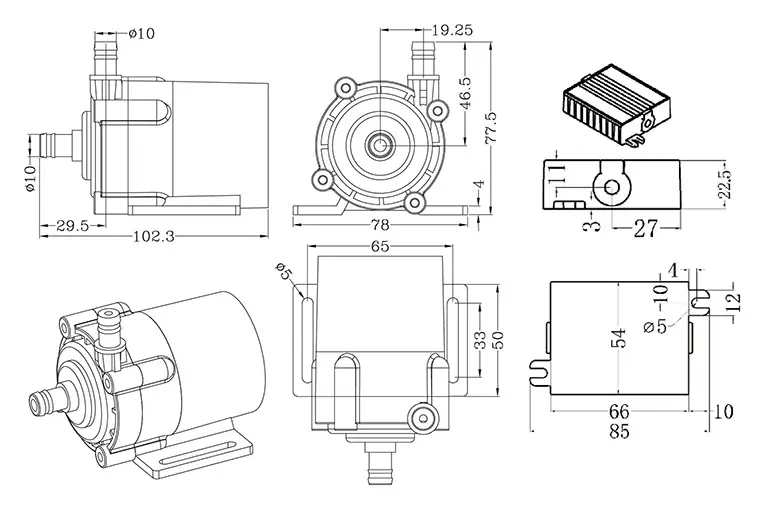 dc55k dimensions