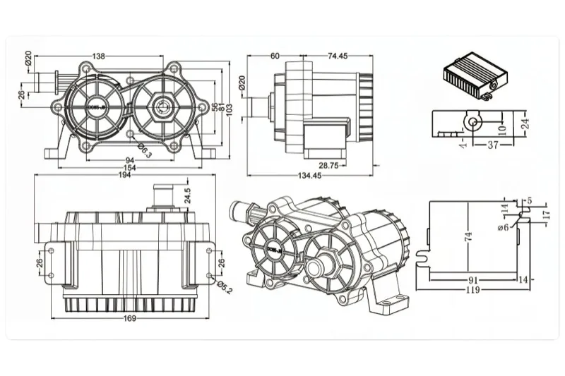 dc65jb dimensions